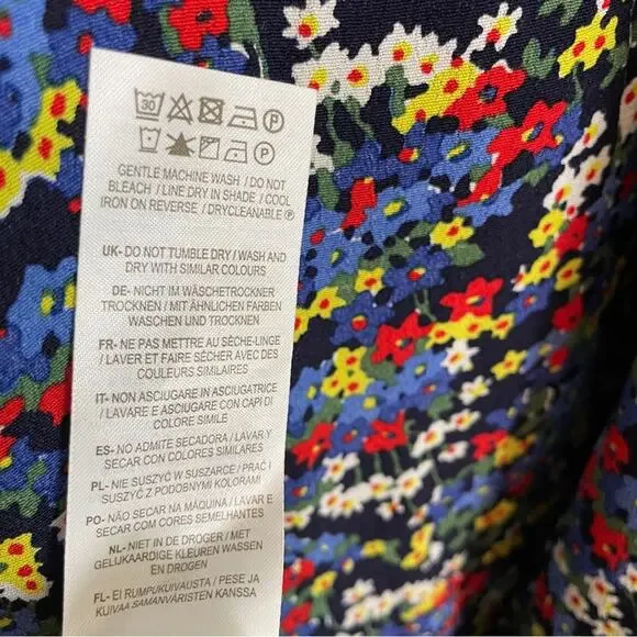 Boden Tessa Ditsy Floral Puff Sleeve Midi Dress Viscose Multi Color Sz 12L - Picture 11 of 11